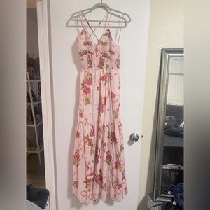 Urban Outfitters Pink and Red Floral Dress